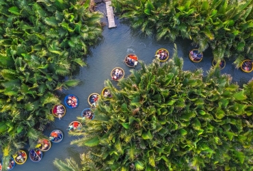 Tour en bicicleta Eco Cam Thanh – Vuelo a Saigón (D, A)